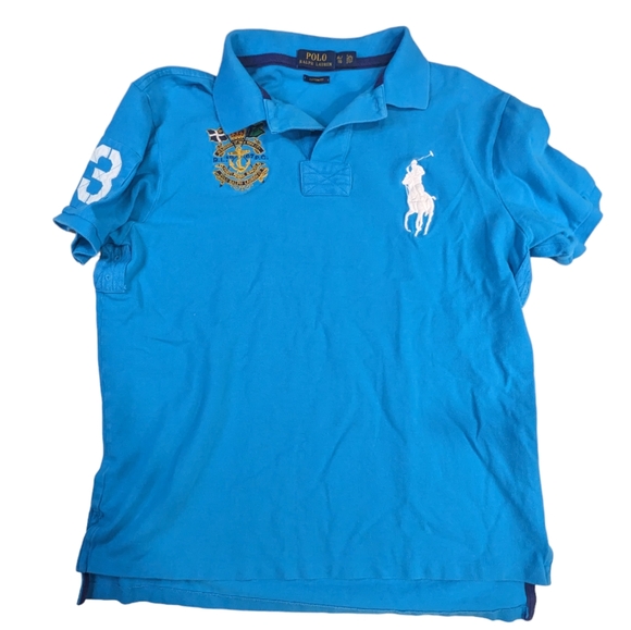Polo Ralph Lauren Custom fit men's turquoise polo shirt size XL - Picture 1 of 12